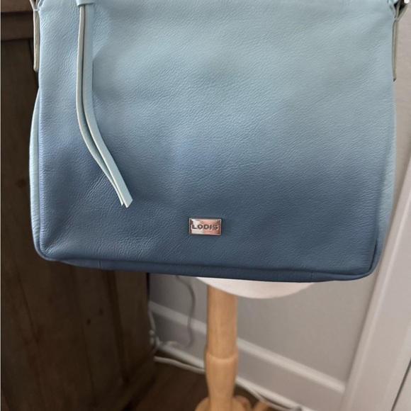 Lodis NWOT Blue Crossbody Bag with Structured Design - Picture 2 of 7